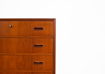 danish teak tallboy chest of drawers