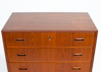 danish teak tallboy chest of drawers
