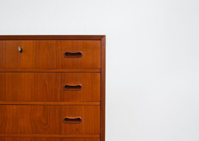 danish teak tallboy chest of drawers