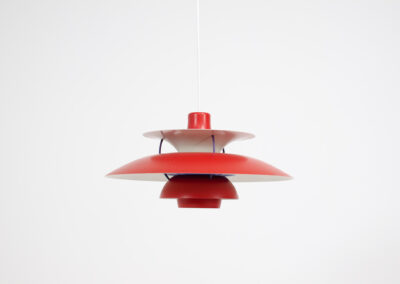 red ph5 pendant by louis poulsen poul henningsen danish design vintage lighting