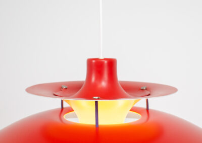red ph5 pendant by louis poulsen poul henningsen danish design vintage lighting