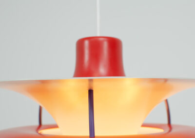 red ph5 pendant by louis poulsen poul henningsen danish design vintage lighting