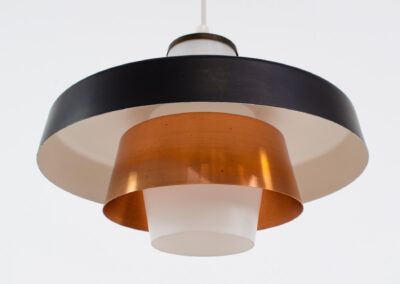 rare voss belysning danish pendant light with copper