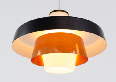 rare voss belysning danish pendant light with copper