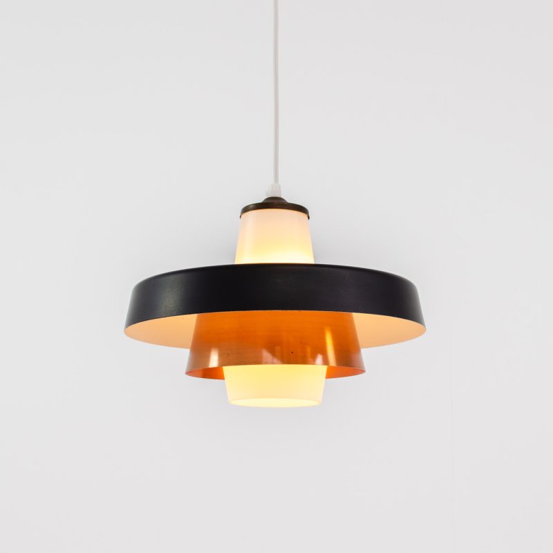 rare voss belysning danish pendant light with copper