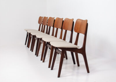 Set of 6 impressive Model 74 dining chairs by Ib Kofod-Larsen denmark