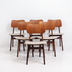 Set of 6 impressive Model 74 dining chairs by Ib Kofod-Larsen denmark