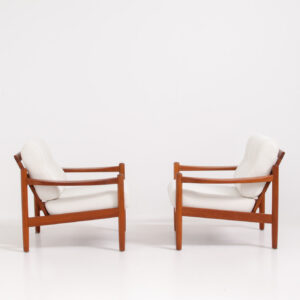 Stunning pair of Danish easy chairs
