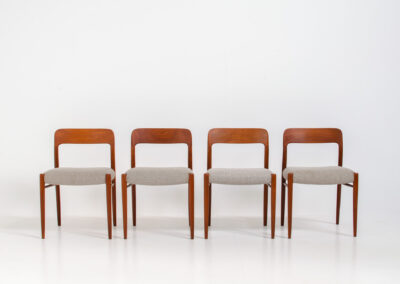 Set of 4 ‘Model 75’ dining chairs by Niels Otto Møller