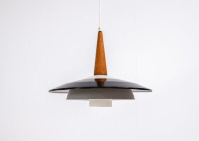 Mid-century Danish opaline glass pendant light