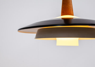 Mid-century Danish opaline glass pendant light