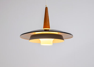 Mid-century Danish opaline glass pendant light