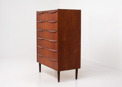 Danish tallboy chest of drawers in teak