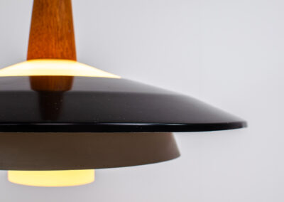 Mid-century Danish opaline glass pendant light