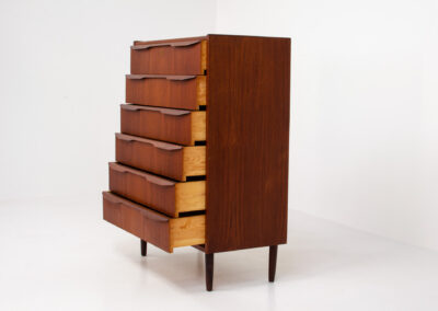 Danish tallboy chest of drawers in teak