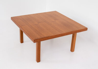 Square teak coffee table by Hans J. Wegner for Getama