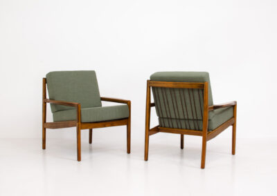 Rarely seen pair of easy chairs by Eugen Schmidt for Soloform (Germany, 1960s).