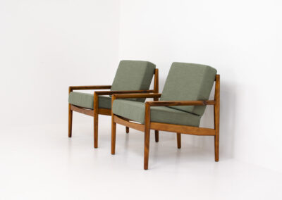 Rarely seen pair of easy chairs by Eugen Schmidt for Soloform (Germany, 1960s).