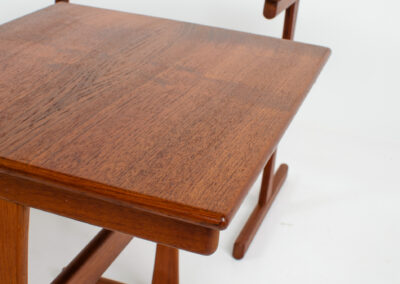 Set of nesting tables with enameled tiles