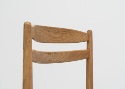 Set of 6 oak dining chairs by Carl Ekström for Albin Johansson & Söner (Sweden, 1950s). Featuring solid oak frames and original leather seats. Marked by maker. In very good condition.