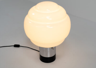 Huge table lamp by Carlo Nason for Mazzega (Italy, 1970s).A stunning design, made out of chrome and Murano glass. With its 55cm in height it’s a fairly large table lamp so it could perfectly be used as a floor lamp aswell.In very good condition!