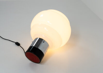 Huge table lamp by Carlo Nason for Mazzega (Italy, 1970s).A stunning design, made out of chrome and Murano glass. With its 55cm in height it’s a fairly large table lamp so it could perfectly be used as a floor lamp aswell.In very good condition!