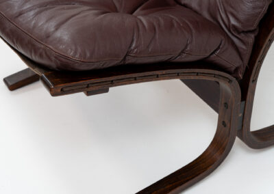 Pair of “Siesta” lounge chairs by Ingmar Relling for Westnofa (Norway, 1960s). One of the most comfortable chairs we have ever sat in! Made with leather and bentwood. The leather is still original and in amazing condition! Can be sold separately if requested.