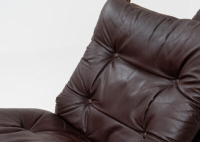 Pair of “Siesta” lounge chairs by Ingmar Relling for Westnofa (Norway, 1960s). One of the most comfortable chairs we have ever sat in! Made with leather and bentwood. The leather is still original and in amazing condition! Can be sold separately if requested.