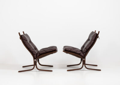 Pair of “Siesta” lounge chairs by Ingmar Relling for Westnofa (Norway, 1960s). One of the most comfortable chairs we have ever sat in! Made with leather and bentwood. The leather is still original and in amazing condition! Can be sold separately if requested.
