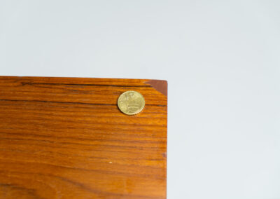 Midcentury cabinet by Børge Mogensen for Søborg Møbelfabrik (Denmark, 1960s). A simple and well-built piece by one of Denmark’s most influential designers, Børge Mogensen. It contains two doors with stunningly sculpted handles. Except for a small restoration mark on the back corner this piece is in wonderful condition. Labeled by maker and original key included.