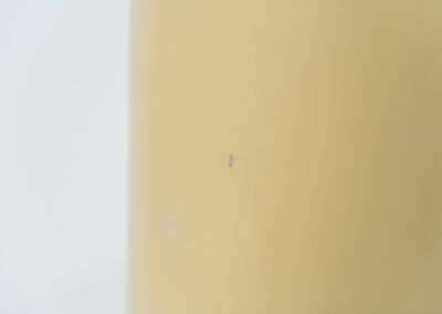 Crème “Unghia” mirror by Rodolfo Bonetto (Italy, 1970s). This elegant Unghia mirror, also known as the lipstick mirror is made out of a fiberglass body lacquered in a creamy beige color. The item remains in good condition with age-related sings on the body, such as some scratches and scuffs in the lacquer.