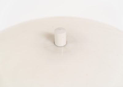 Danish mushroom floorlamp, 1970s. A funky floorlamp in the manner of Bent Karlby and Louis Poulsen. It consists of two semicircular spheres that provide a soft and pleasant glow. In good condition with some traces of age and use.