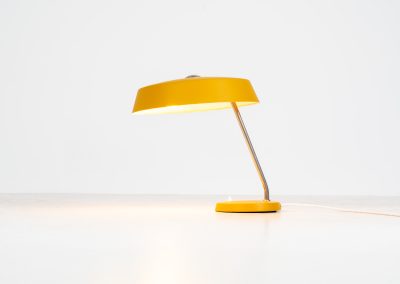 Colorful desk lamp by VEB Narva (Germany, 1950s). A very nice and colorful piece which was clearly inspired by Louis Kalff’s work. It is newly rewired, professionally cleaned and in remarkable condition!