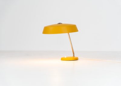 Colorful desk lamp by VEB Narva (Germany, 1950s). A very nice and colorful piece which was clearly inspired by Louis Kalff’s work. It is newly rewired, professionally cleaned and in remarkable condition!