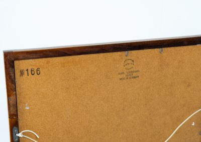 Stunning “No.166” wall mirror in rosewood by Kai Kristiansen for Aksel Kjersgaard (Denmark, 1960s). A beautifully crafted piece made by Denmark’s most renowned mirror makers, Aksel Kjersgaard. The frame, made out of solid Santos rosewood, has a warm and mesmerizing woodgrain and very nice details. In very good condition. Marked by maker.