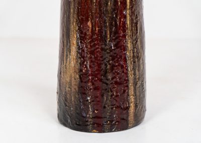 XL “Fat Lava” ceramic floor vase (Germany, 1960s). This impressive multicolored vase features beautiful textures and vibrant colors, finished with a glossy glaze that enhances its unique surface. The vase is in very good condition.