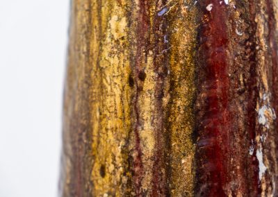 XL “Fat Lava” ceramic floor vase (Germany, 1960s). This impressive multicolored vase features beautiful textures and vibrant colors, finished with a glossy glaze that enhances its unique surface. The vase is in very good condition.