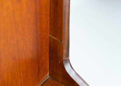 Cupboard by Louis van Teeffelen for Wébé (the Netherlands, 1960s). A typical van Teeffelen design with nicely sculpted details and organic forms. It features three drawers, an open shelve and four doors with lots of storage space on the inside. In very good condition with some visible using traces.