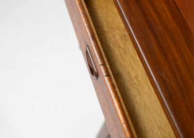 Cupboard by Louis van Teeffelen for Wébé (the Netherlands, 1960s). A typical van Teeffelen design with nicely sculpted details and organic forms. It features three drawers, an open shelve and four doors with lots of storage space on the inside. In very good condition with some visible using traces.