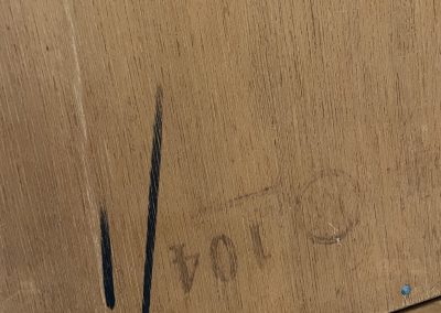 Rare highboard by Arne Wahl Iversen for Vinde Møbelfabrik (Denmark, 1960s). What a magnificent piece! It offers six drawers and a big door with two adjustable shelves and drawers on the inside. It features a mesmerizing wood pattern, beautiful inset handles and a sleek base. In very good condition and labeled by maker on the back.