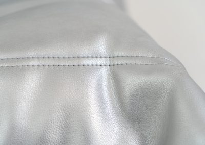 “Metallic Silver” Limited edition Togo 1 seater by Michel Ducaroy for Ligne Roset (France, 2017). This is not your average Togo! A true statement piece, made to stand out. This limited edition in the striking “Metallic Silver” finish was produced in 2017 and comes dated and labeled. It is in very good condition, with only a few minor surface scratches. A rare find for collectors and enthusiasts.