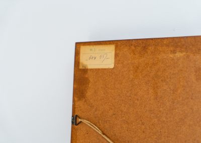 Elegant Mid-Century wall mirror by M.J. Spejle (Denmark, 1960s). Featuring a beautiful organic frame in solid teak and oak corner joints. In very good condition and markt by manufacturer. Make sure to check out the dimensions as it’s not a very big mirror.