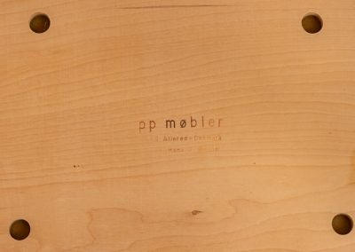 Set of 4 “PP203” arm chairs by Hans J. Wegner for PP Møbler (Denmark, 1960s). The PP203 chair, also called “First Chair” is an iconic design by the renowned Hans Wegner and is crafted out of solid oak and highly detailed wengé joinery. These beauties are in very good condition, have the original green upholstery and are marked by maker.
