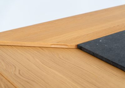 “Cirkante” dining table by Bob & Dries Vanden Berghe for Vanden Berghe Pauvers (Belgium, 1980s). This Belgian icon by Bob Van den Berghe is a masterclass in geometric functionalism. With its signature folding leaves, the Cirkante transforms from a solid square into a spacious octagon, expanding capacity from 8 to 12 people in seconds. By erasing the "head of the table" to put every guest at the center of the conversation. By removing the "head" of the table, its architectural form ensures every guest is at the heart of the conversation. Crafted from premium materials, it remains a timeless sculptural centerpiece for the modern collector. The table remains in amazing condition with minimal wear.