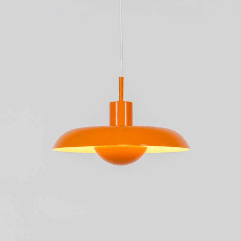 Iconic RA-24 pendant light by Piet Hein for Lyfa (Denmark, 1960s). Originally conceived in the early 1930s by Danish designer and poet Piet Hein, the RA lamp was ahead of its time. Due to the outbreak of the Second World War, the design never entered full-scale production back then. It wasn't until 1969 that LYFA finally brought the lamp into proper production. This example is in excellent condition, very close to mint. The original LYFA label is stamped into the suspension rod.