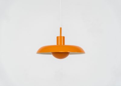 Iconic RA-24 pendant light by Piet Hein for Lyfa (Denmark, 1960s). Originally conceived in the early 1930s by Danish designer and poet Piet Hein, the RA lamp was ahead of its time. Due to the outbreak of the Second World War, the design never entered full-scale production back then. It wasn't until 1969 that LYFA finally brought the lamp into proper production. This example is in excellent condition, very close to mint. The original LYFA label is stamped into the suspension rod.
