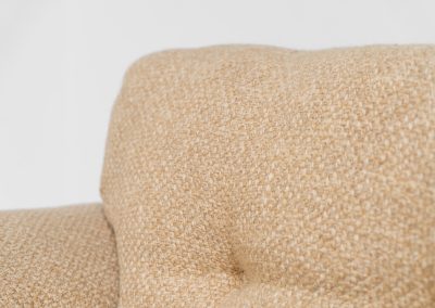 Pair of “Coronado” armchairs by Tobia Scarpa for C&B Italia (Italy, 1970s). These chairs offer a soft, sculptural form and exceptional comfort, upholstered in their original textured wool fabric. Generous proportions and inviting curves make them as comfortable as they are visually striking. In good original condition with some minor using marks. Marked by maker.