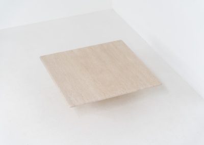 XL travertine coffee table (Italy, 1970s). A beautiful Italian coffee table in travertine, showing a natural grain and warm tones that highlight the character of the stone. Its clean and minimal design gives it a timeless and easy look that fits in many interiors. The table is in excellent condition, with no cracks, chips, or other damage. Important: please check the measurements carefully, as this is a large and very heavy piece.