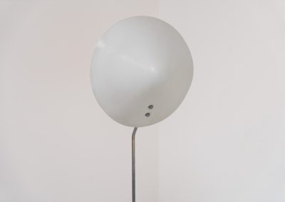 “VIP” floor lamp by Jørgen Gammelgaard for Pandul (Denmark, 1980s). Minimalist Danish design featuring a white conical shade, slim metal stem and adjustable head for both directional or indirectional light. A functional and elegant floor lamp with timeless appeal.