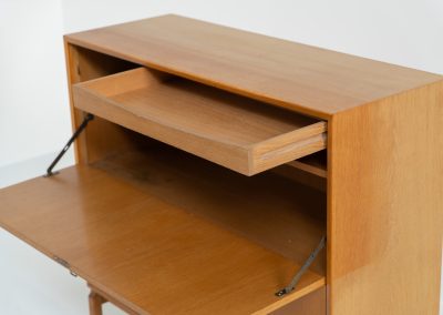 First edition MTP cabinet by Marian Grabinski for IKEA (Sweden, 1961s). Rare find! This vintage IKEA cabinet is a first-edition piece from the original prototype series created in 1961, shortly before the MTP series was introduced in the IKEA catalogue in 1962. At the time, IKEA had just one store, located in Almhult, Sweden. The MTP series was originally designed by Marian Grabinski as a wedding gift for Ingvar Kamprad, founder of IKEA. The cabinet is in very good vintage condition, with some visible signs of use and areas of discoloration, as shown in the photos. Stamped on the back.